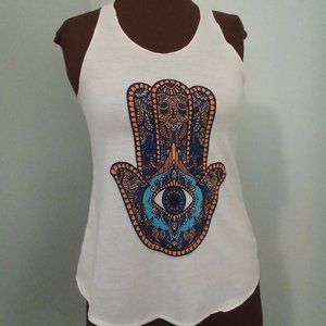 Ivory Tank w/ Hamsa Design, Size S